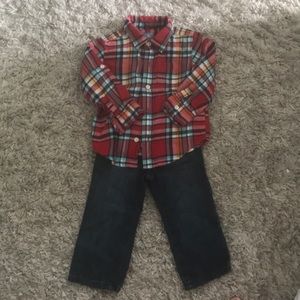 Jeans NWT  & shirt like new condition.